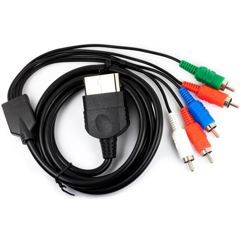 jujinglobal كابل صوت وصورة مكون HDTV بطول 6 أقدام لجهاز Xbox الأصلي الجيل 1 (موصل 24 دبوس) - Image 1